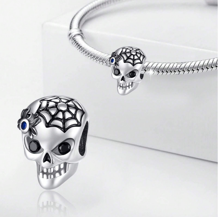 Charm Calavera Con Telaraña