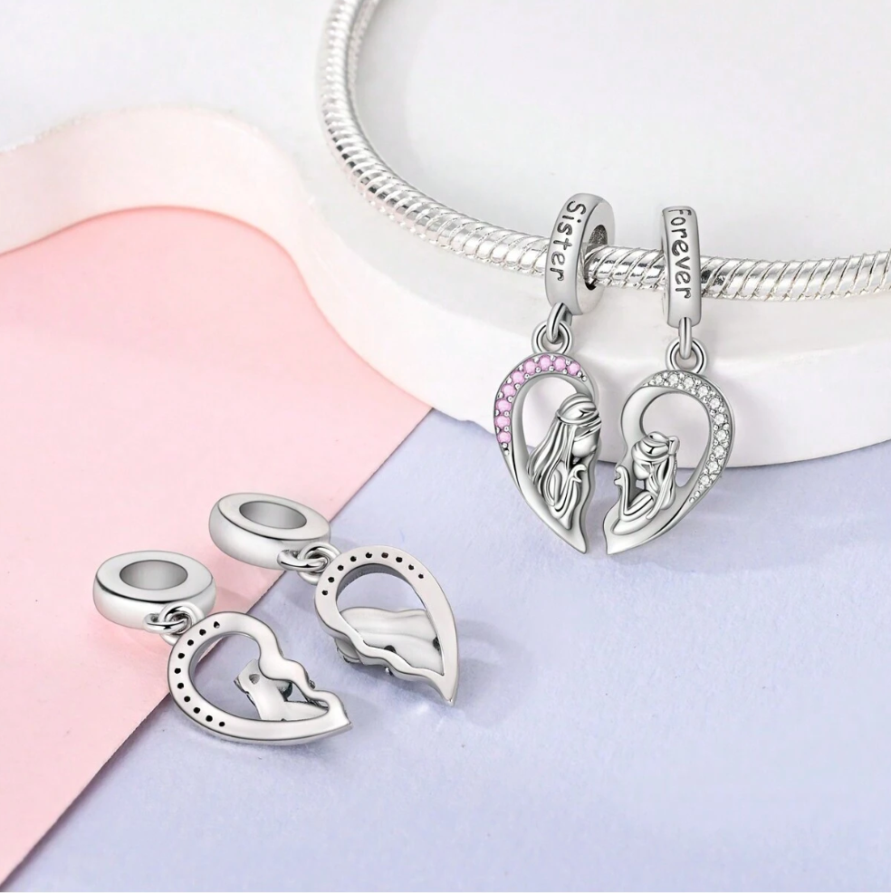 Charm Corazón "Sister Forever"