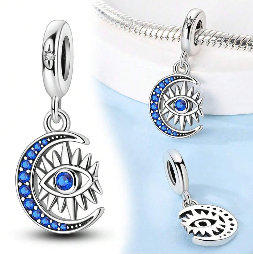 Charm Luna Azul y Ojo Turco