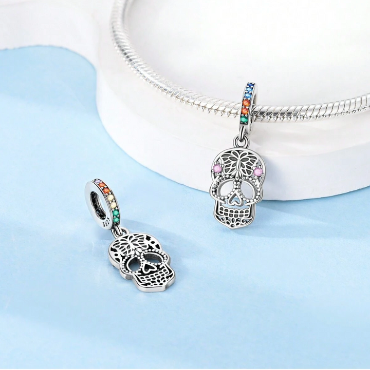 Charm Calavera y Mariposa