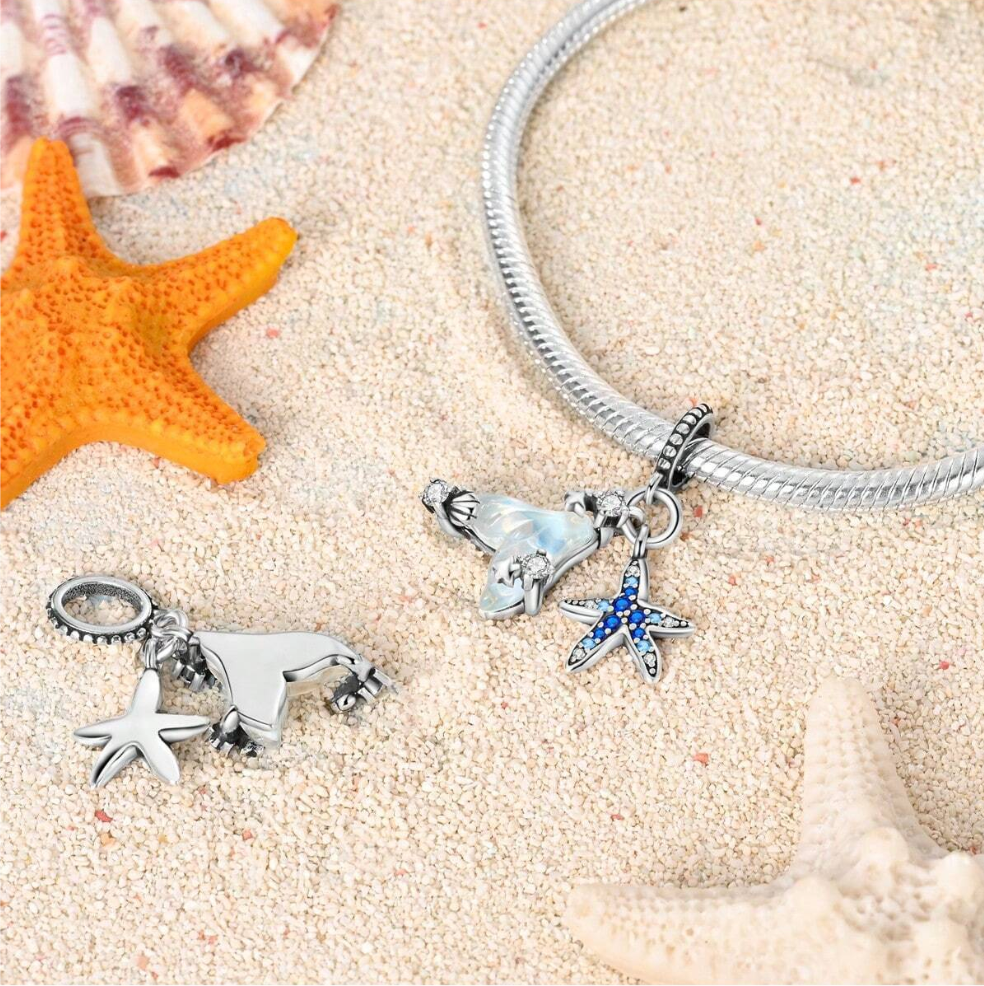 Charm Cola de Ballena Opal y Estrella de Mar