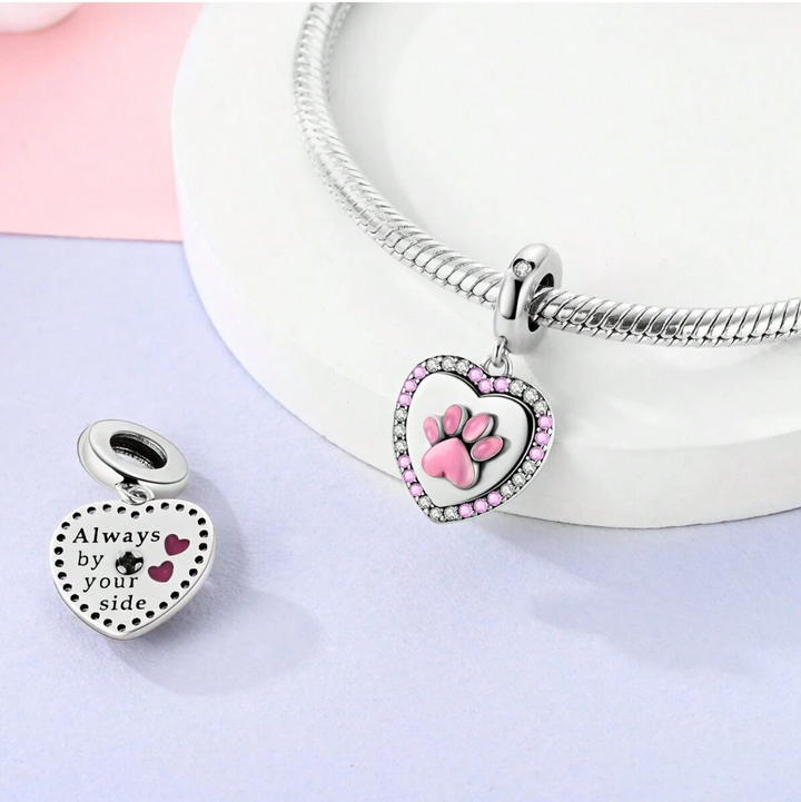 Charm Corazón Huella de Canino