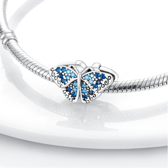 Charm Mariposa Azul Diamantada