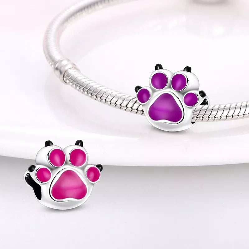 Charm Huella de Perrito Morada