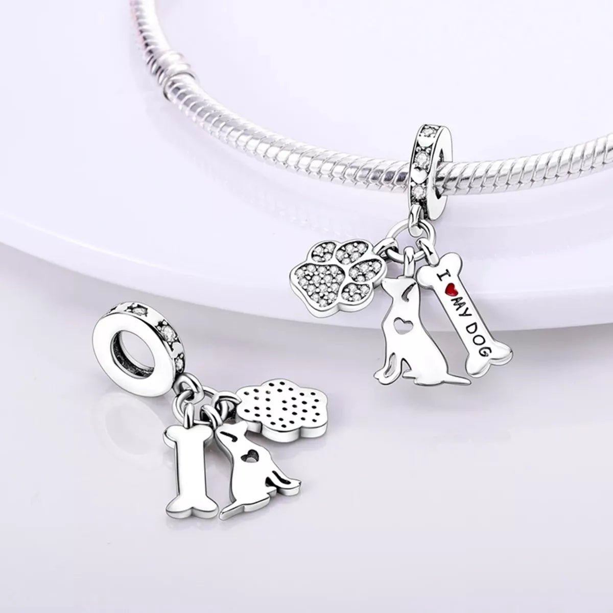 Charm Perrito & Huella "I Love My Dog"