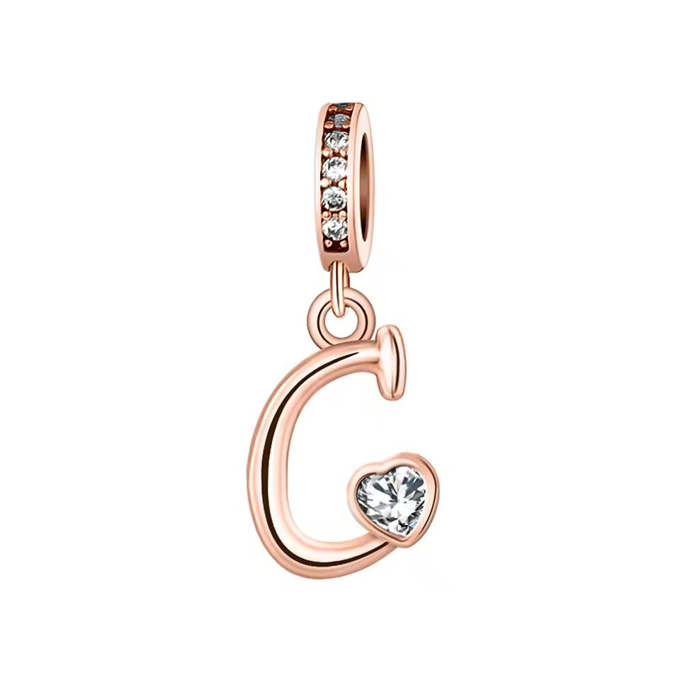 Charm Letras Rose Gold