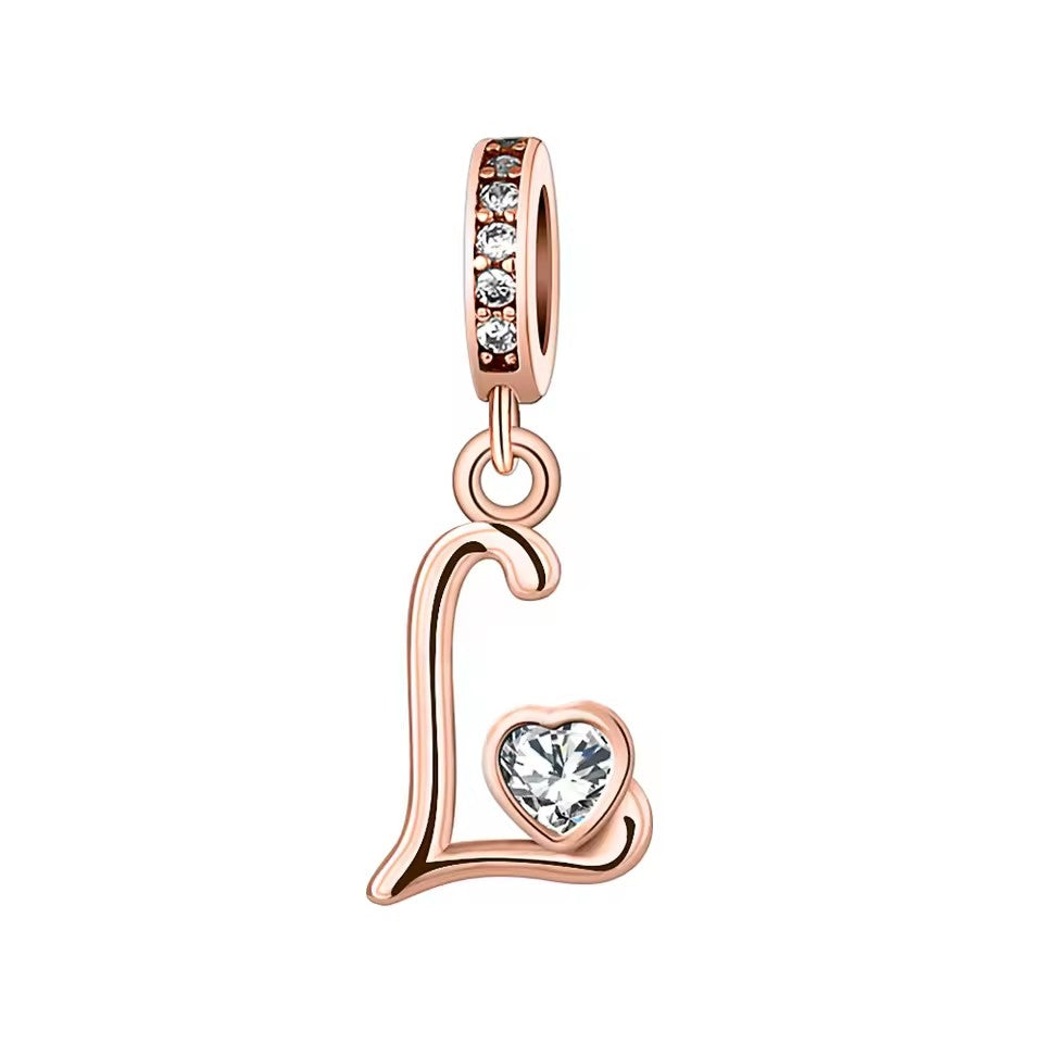 Charm Letras Rose Gold