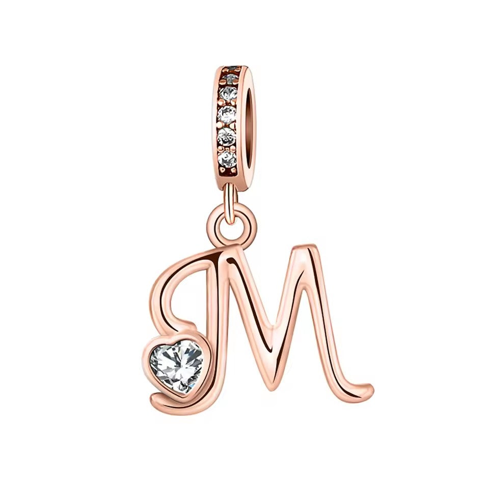 Charm Letras Rose Gold