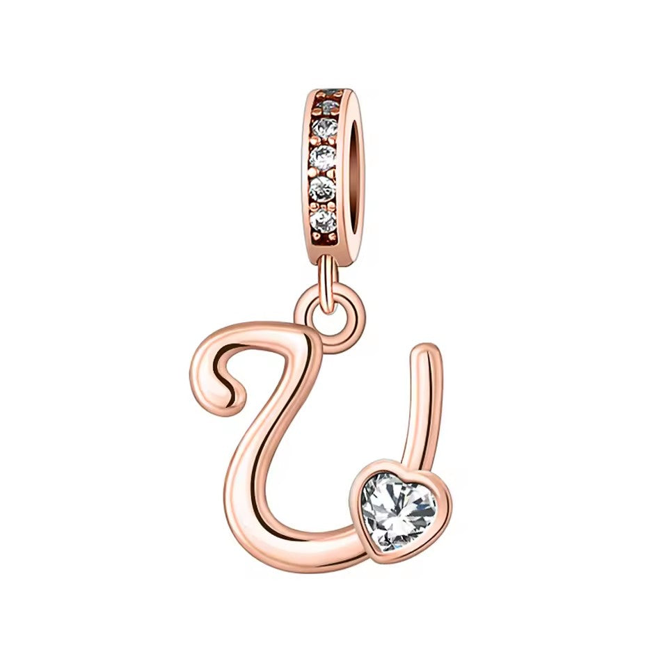 Charm Letras Rose Gold