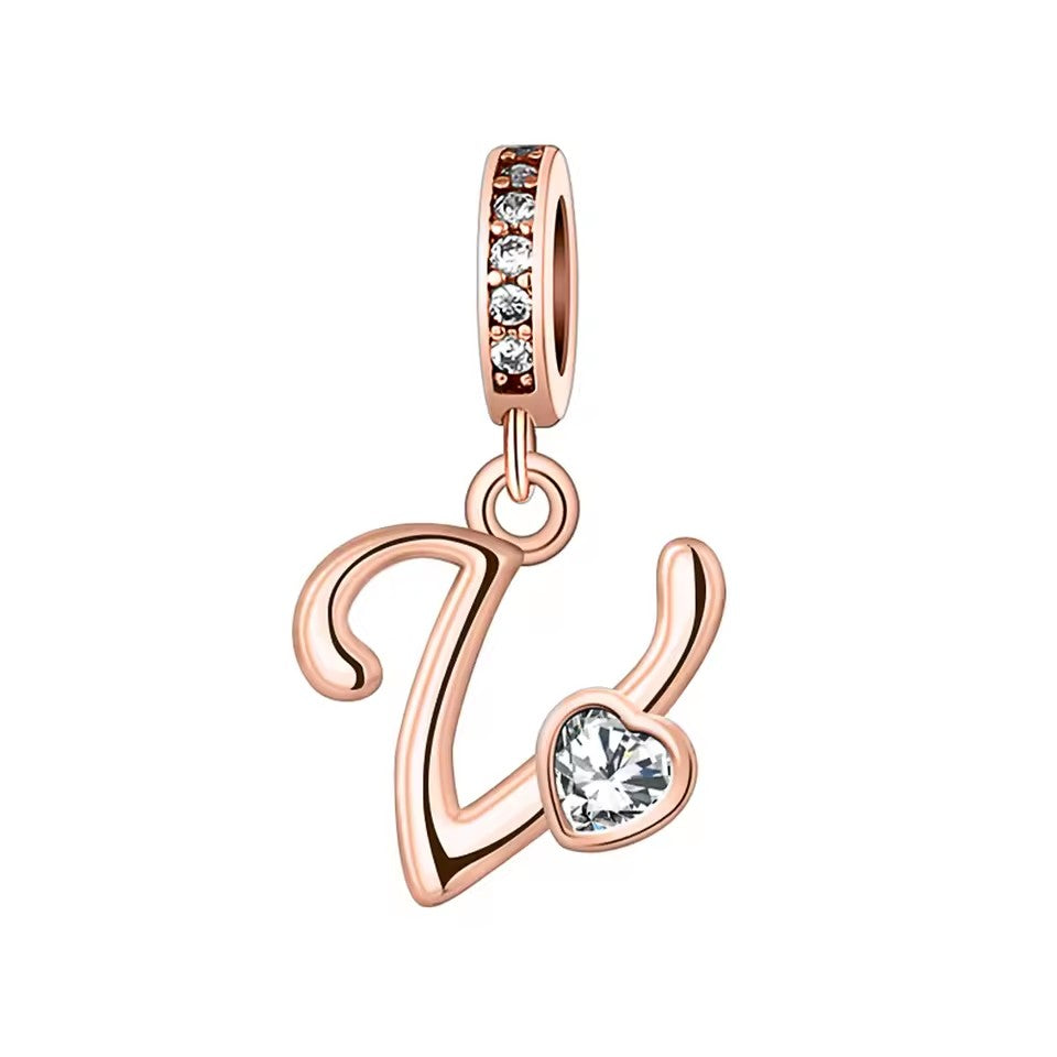 Charm Letras Rose Gold