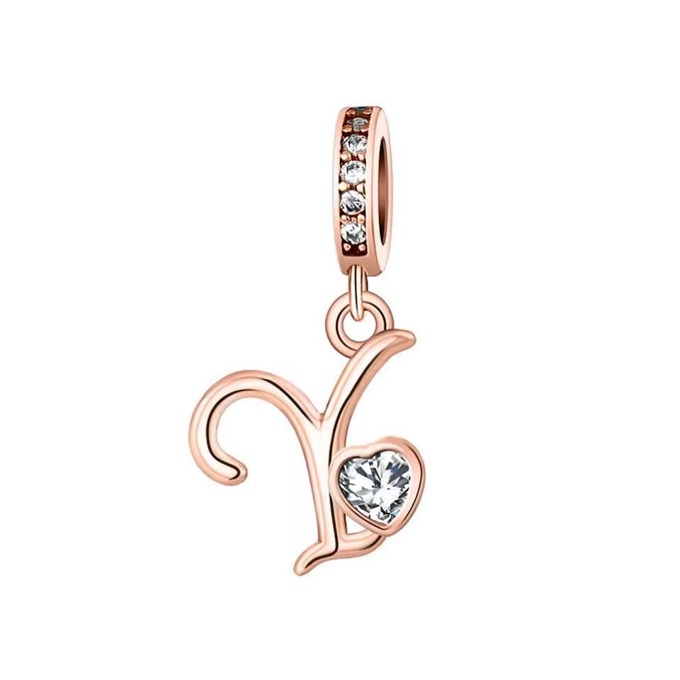 Charm Letras Rose Gold