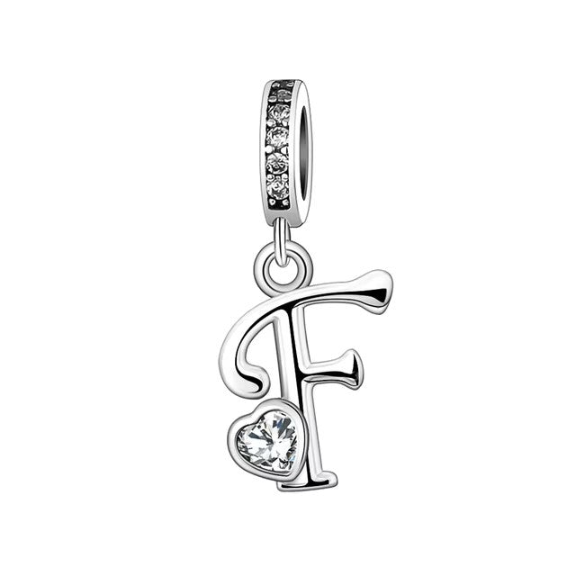 Charm Letras Plateadas