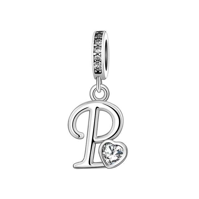 Charm Letras Plateadas