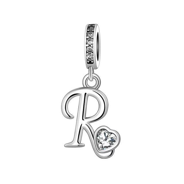 Charm Letras Plateadas