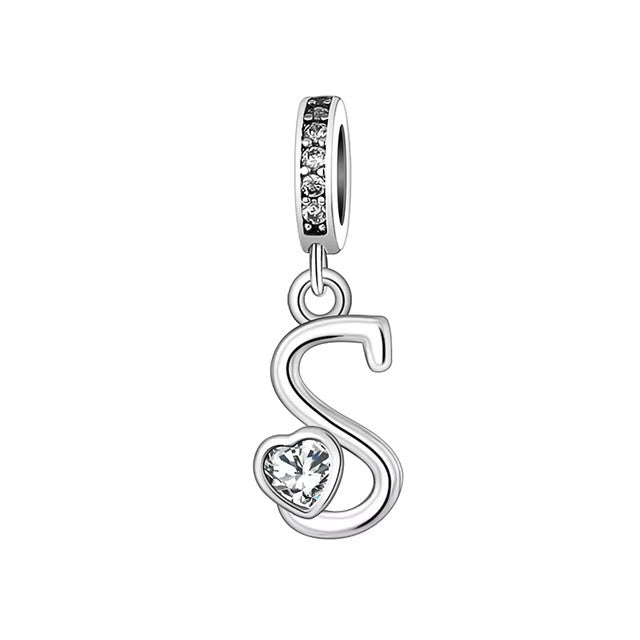 Charm Letras Plateadas