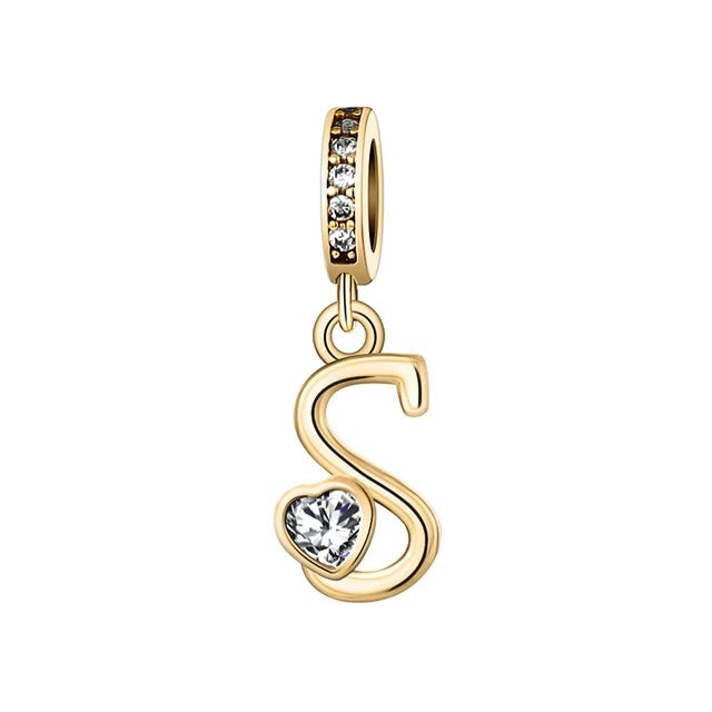 Charm Letras Doradas