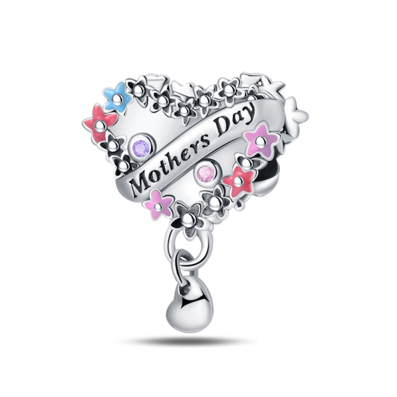 Charm Corazón Floral "Mother's Day"