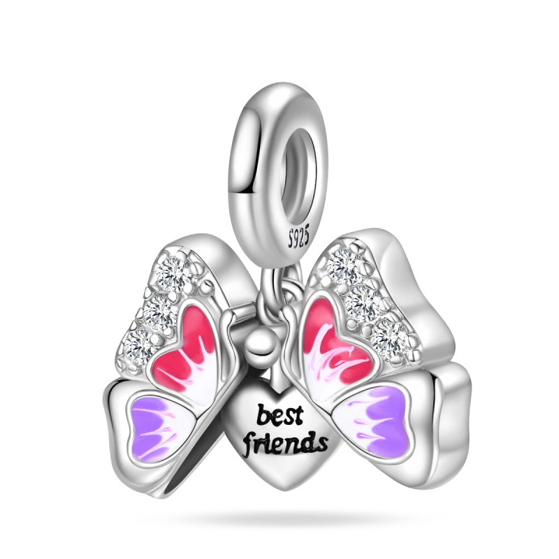 Charm Mariposa Abierta "Best Friends"