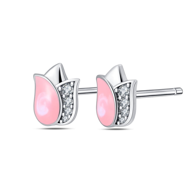 Aretes Tulipán Rosa