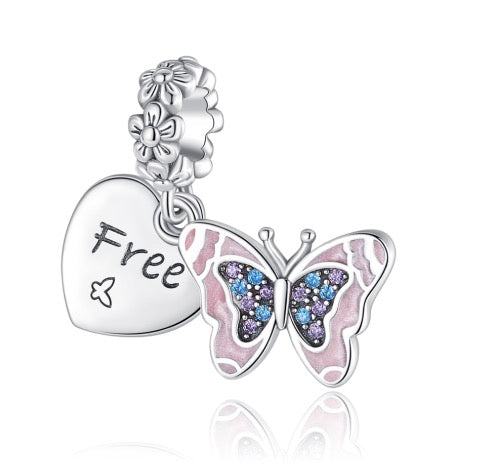 Charm Corazón y Mariposa Libre