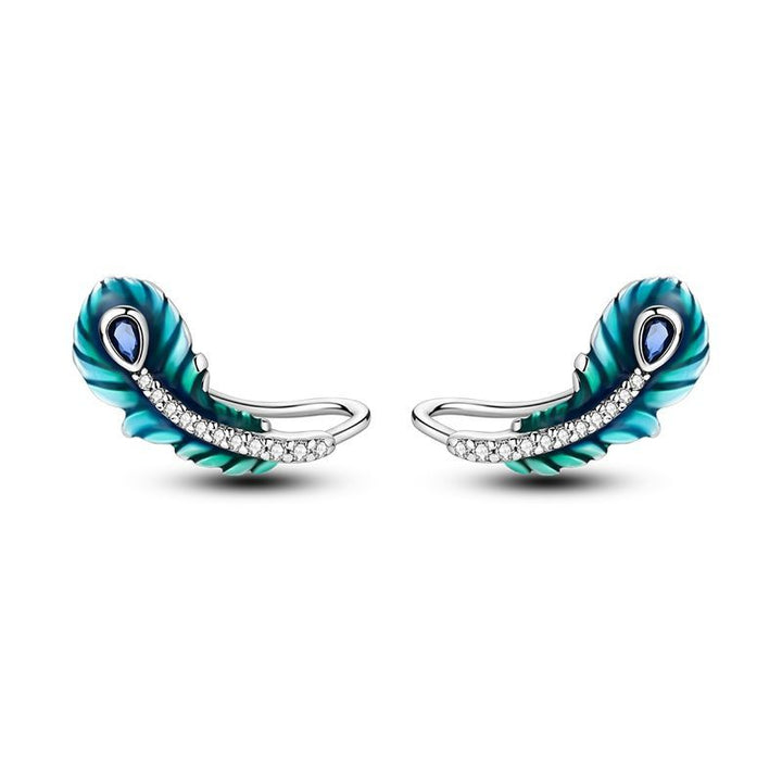 Aretes Pluma Azul