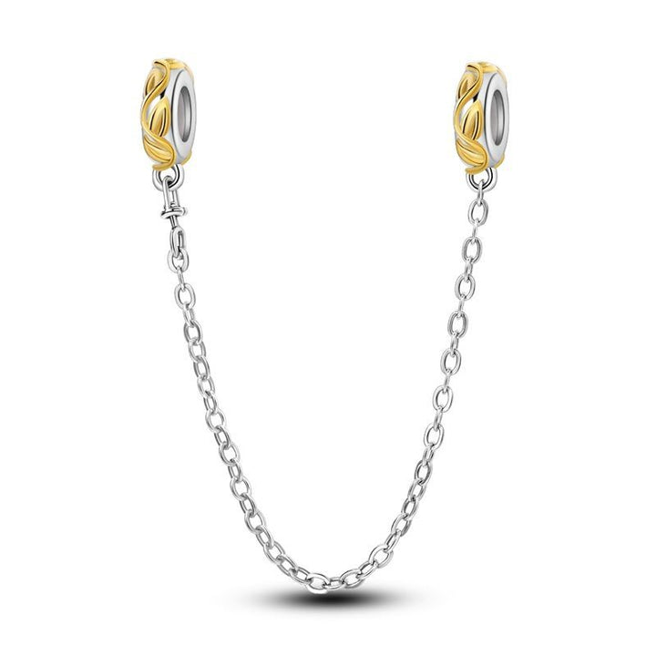 Cadena de Seguridad Flores Doradas