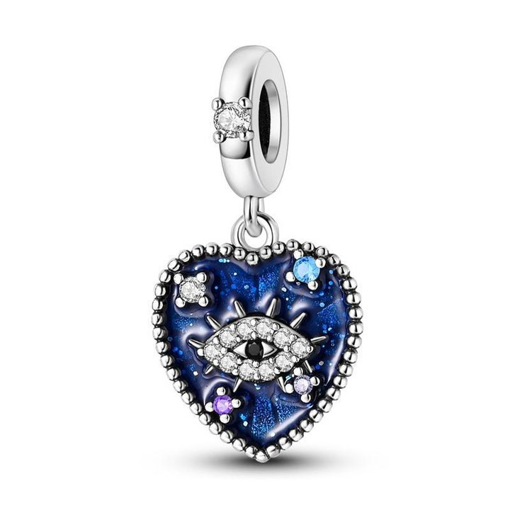 Charm Corazón Azul y Ojo Turco
