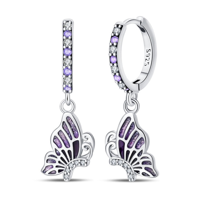 Aretes Mariposa Morada