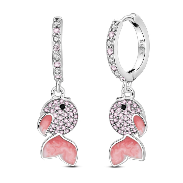 Aretes Pez Rosa
