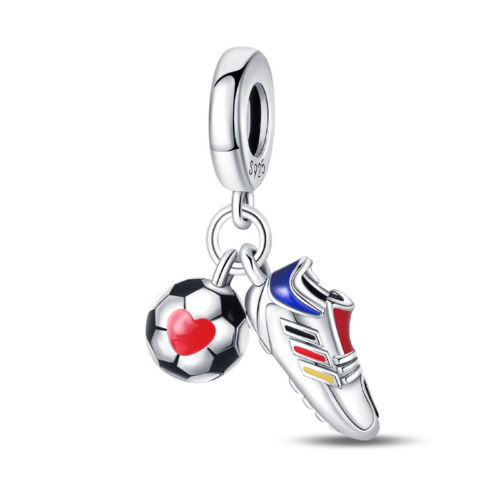 Charm Balón de Fútbol y Tenis "Amor al Fútbol"
