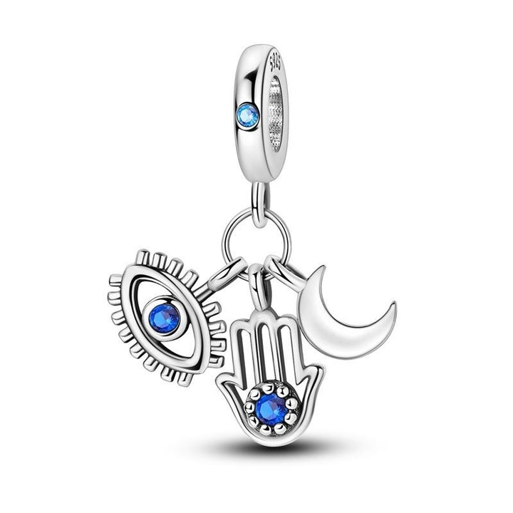 Charm Ojo Turco, Mano Hamsa y Luna