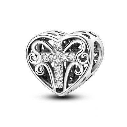 Charm Corazón y Cruz