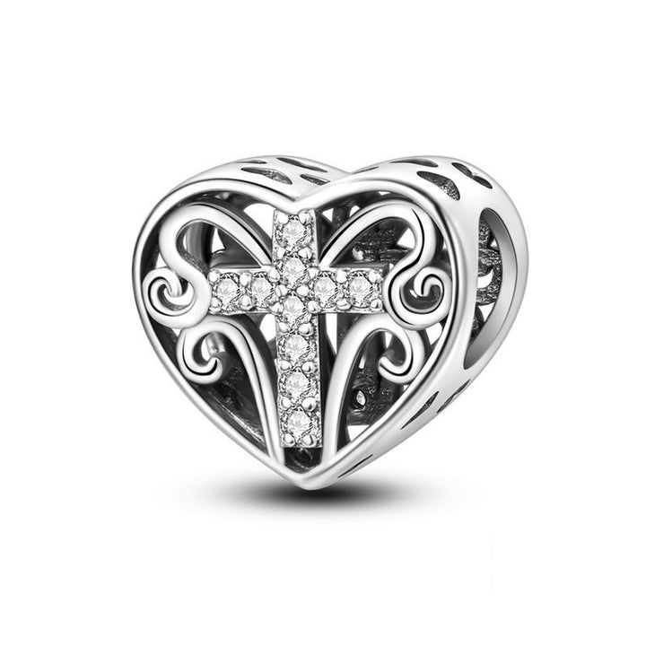 Charm Corazón y Cruz
