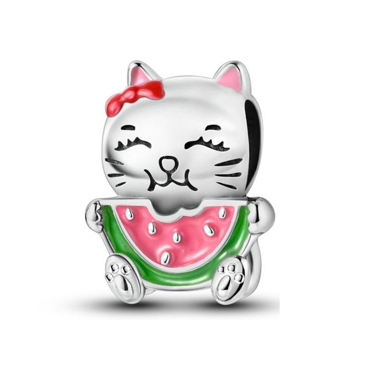 Charm Gatito Comiendo Sandía