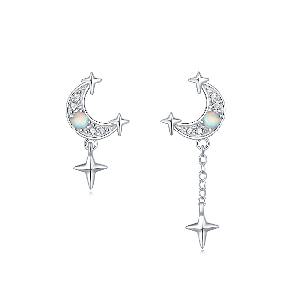 Aretes Luna Estrellada