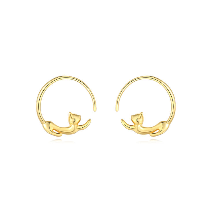 Aretes Gato Dorado