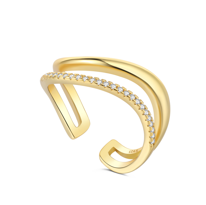 Anillo Curva Dorada