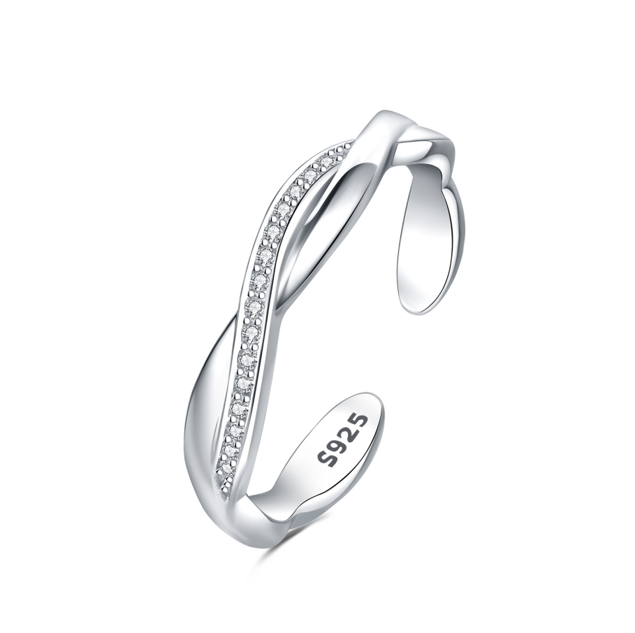 Anillo Trenzado Brillante