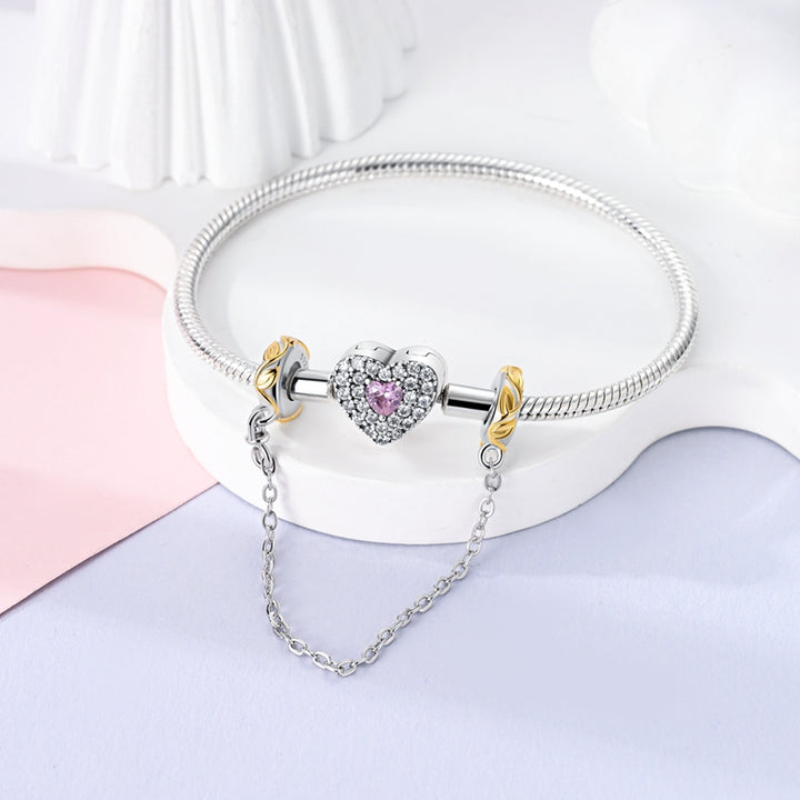 Cadena de Seguridad Flores Doradas