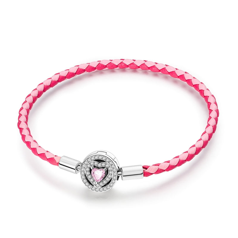 Pulsera Rosa con Corazón