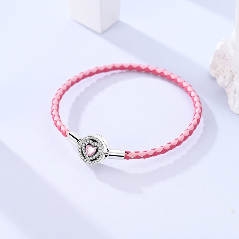 Pulsera Rosa con Corazón