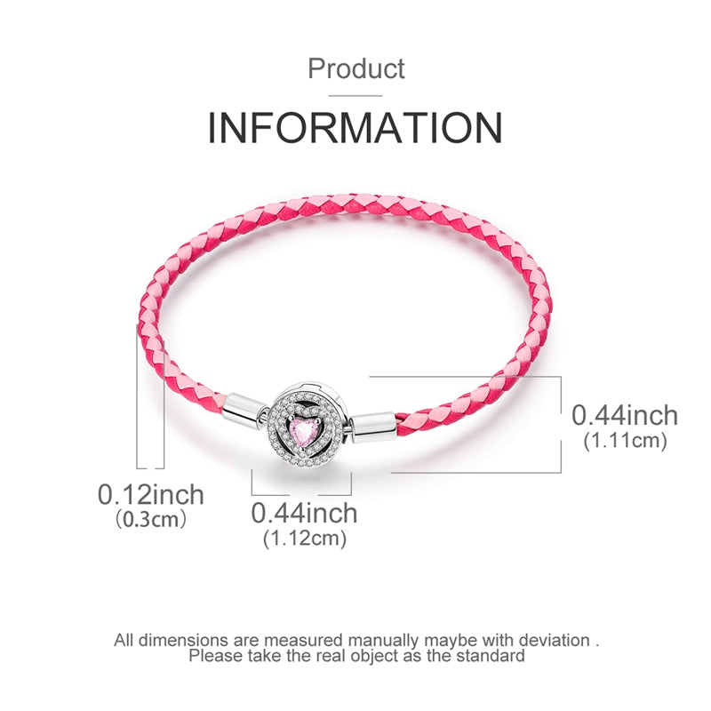 Pulsera Rosa con Corazón