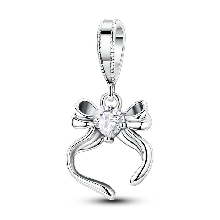 Charm Moño Plateado