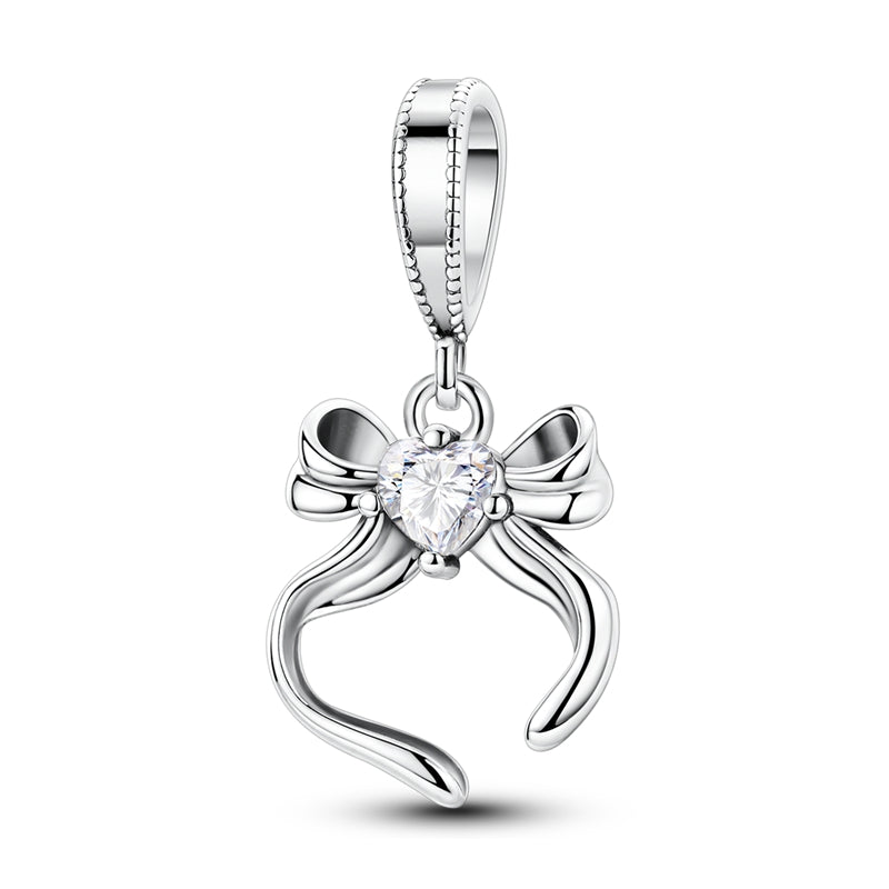 Charm Moño Plateado
