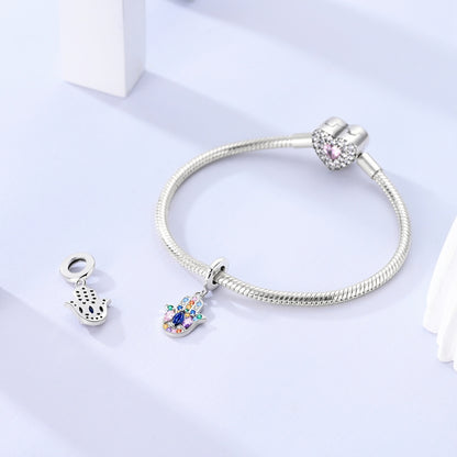 Charm Hamsa con Zirconias