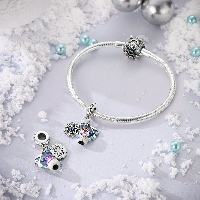 Charm Copo de Nieve y Muñeco de Nieve