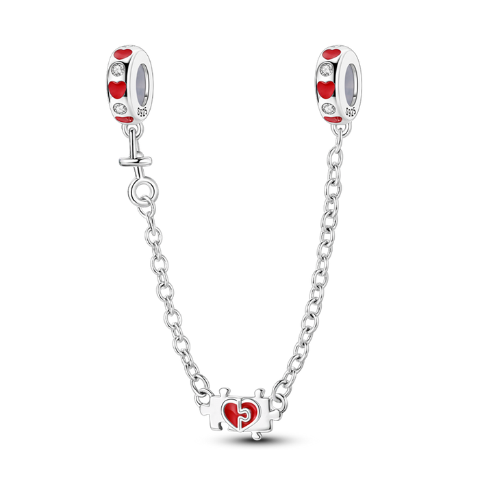 Cadena de Seguridad Rompecabezas de Corazón