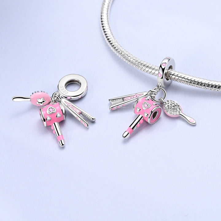 Charm Colgante Cepillo, Secador & Plancha