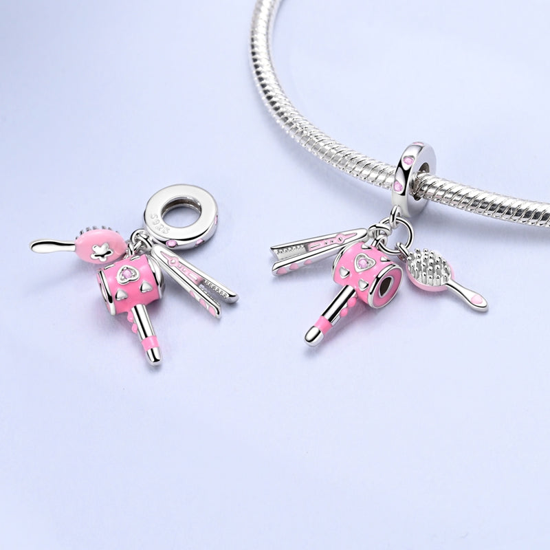 Charm Colgante Cepillo, Secador & Plancha