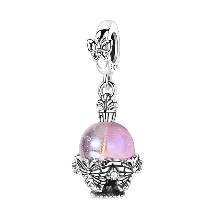 Charm Bola de Cristal Rosa
